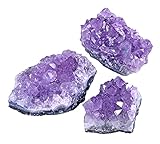 Amethyst Kristalle | 100% naturbelassene Drusenstücke | 3er Set