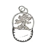 YOPI Vintage Halskette mit Lebensbaum-Anhänger und natürlichem Türkisstein – Kristallschmuck in Korbform(WhiteCrystal)