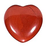 Morella Edelstein roter Jaspis Herz Glücksbringer Steinherz zum Mitnehmen 3 cm in Samtbeutel