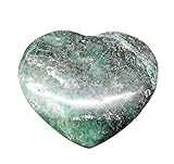 Grüner Apatit Fushit Herz Mineralien Mineralstein HEGAP1