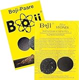 Boji Steine Paar Alive Stones Lebende Steine (RARITÄT) mit Original-Zertifikat, deutschsprachigem Booklet und Stofftäschchen (ca. 25-27mm)