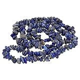 Lebensquelle Plus Splitterkette | Endlos ohne Verschluss | 80-90 cm lang | Edelstein Splitter Kette (Lapislazuli)
