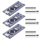 Nano-Modul mit CH340 Chip, Nano-Entwicklungsboard 5V 16M mit Micro USB Schnittstelle, kompatibel mit Arduino IDE(3PCS)