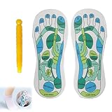 Reflexzonen-Socken, Massage-Socken, Akupressur-Socken, markierte Massage-Socken, Akupressur-Reflexzonen-Socken für Füße, Fußmassage, Reflexionsbereich, schematische Socken, Fußreflexzonen, Grün