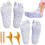Reflexzonensocken mit Werkzeug, 2 Paar Reflexzonen-Socken, Fußschmerzlinderung, Akupressur-Socken für Damen und Herren, Größe L (40–45), Large
