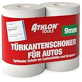 ATHLON TOOLS 2X Auto-Türkantenschutz FlexProtect - je 2 m lang - Extra Dicker Türkantenschoner, selbstklebend, wasserabweisend (weiß)