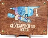 Doktor Geschenk - XL Geldgeschenk aus Holz inkl. Ständer | Doktor - Arzt Geschenk, Doktortitel Geschenk, Doktorarbeit Geschenk, Glückwunschkarte Zum Doktortitel, Geschenke Zum Doktortitel