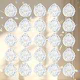 JYNTERPLAY 24Stück 20mm Kristallkugel Sonnenfänger Kristall Prisma Glas Regenbogen Bunte Kristalle zum Aufhängen für Fenster Feng Shui Geschenk Clear