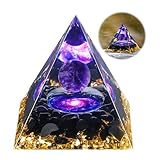 Hejo 6cm Obsidian Stein Energie Pyramide Kristall, Orgonit Pyramide Zur Dekoration, Kristall Geschenke, Natur Reiki Kristalle Inspirierend Erfolg Geschenke