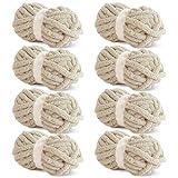 HOMBYS Khaki-grobes Chenille-Garn zum Häkeln, sperriges, dickes, flauschiges Garn zum Stricken, super sperriges, grobes Garn für Handstrickdecke, 8 Jumbo-Pack (31.7 m, 227 g pro Knäuel)