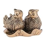 lachineuse – Mandarinenten-Figur – Feng Shui-Statuette der Liebe und Treue für Paare, Romantik – Geschenkidee zum Valentinstag – Asiatisches Dekor – 8 x 5,5 x 5,5 cm – Goldfarbe