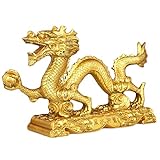 Bwinka Chinesische Feng Shui Drachenfigur Statue Symbol für Glück und Erfolg, chinesischer Drache Ornamente