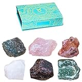 Galaxieregister Sternzeichen Edelstein-Set – 6 Edelsteine pro Sternzeichen für Heilung, Meditation & Energieausgleich – Elegante Geschenkbox – Premium-Qualität & Nachhaltig Produziert (Stier)