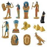 Zerodis Antikes Ägypten, ägyptischer Gott, Göttinnen-Figuren-Set, PVC-Miniatur-Statuen-Set für Heimdekoration (BL-1136 Altes Ägypten)