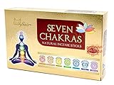 Räucherstäbchen Set 7 Chakren, indische Premium Masala Stäbchen, 7 Sorten Muladhara, Swadhisthana, Manipura, Anahata, Vishudha, Ajna und Sahasra, für Meditation/Yoga, edles Chakra Geschenkset …