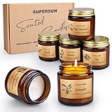 Kerzen Geschenkset für Frauen 6 Pack 3,5 Unzen Sojawachskerzen für den Heimduft, Bio Aromatherapie Kerzen im Glas Großpackung Weihnachten Geburtstag Valentinstag Geschenke für Frau