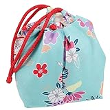 Yardenfun Japanische Handtasche Mit Kordelzug Kimono-tasche Handytasche Widerstandsfähiges Material Zartes Design Geschenkidee Für Die Freundin