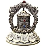 Vassbkkdy Premium Tibetische Gebetsmühle, Auto-Spinning-gebetsmühle, Leise Solarbetriebene Buddhistische Gebetsmühle, Für Meditation/Yoga