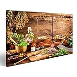 islandburner, Bild auf Leinwand Alte Naturheilkunde Kräuter - Leinwand Bilder in verschiedenen Formaten für Wohnzimmer, Schlafzimmer oder Küche - Leinwandbilder, Wandbilder, Wand-Bilder Poster