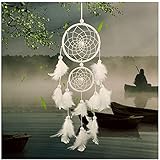 Lerkely Dream Traumfänger mit Federn, Handgefertigt Dreamcatcher für Mädchen Kinder Kindergarten Schlafzimmer Wandbehang Dekoration Segen Geschenk