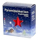 Ewa-Jeka Pyramidenkerzen rot 17x100 mm 18 Stück im Pack - Markenqualität
