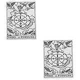 BESPORTBLE 2stücke Tarot-karten Wandteppich Mit Mystischem Design Graue Tapisserie Für Schlafzimmer Kreative Wanddekoration Vielseitig Einsetzbar Als Für Und Studienräume