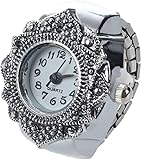 Tibet Silber 22mm Ringuhr Fingeruhr Fingeruhr Ring TOP