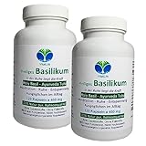 TULSI Heiliges INDISCHES BASILIKUM Holy BASIL Ayurveda Königskraut 240 (2x120) Kapseln - Meditation Ruhe Entspannung - Ausgeglichen im Alltag. NATUR pur. OHNE ZUSATZSTOFFE. 26700-2