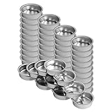 Teelichthalter silbern Ø 40mm / 18mm tief - Teelicht Tülle für Standard Teelichtkerzen. Ein echtes deutsches Qualitätsprodukt., Größe:50er Set