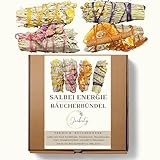 JEEBUTY Salbei Energie Räucherbündel, 4 Stück, ca. 10cm & 100g, zum Räuchern, Räucherset