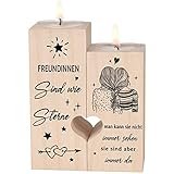 Freundinnen Sind Wie Sterne,Kerzenständer-Geschenke für Freundin,Freundin Geschenk, Beste Freundin Geschenke, Geburtstagsgeschenk für Freundin Freundinnen, Geschenk Freundin Geburtstag Weihnachten