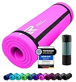 REFIT FITNESS Gymnastikmatte Profi 190 x 60 x 1.0 cm Pink Rosa PainProtect SmartCell NBR rutschfeste Yoga Matte Pilates Sport Gymnastik Yogamatte 10 MM Sportmatte Tragegurt Tasche