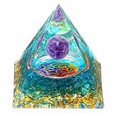 XIANNVXI 2.4' Groß Edelsteine Pyramide Kristalle Amethyst Stein Grün Aventurin Pyramide Natürliche Spirituelle Meditation Zubehör Geschenke für Frauen Männer