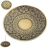 Räucherstäbchen Halter mit Lotus-Design | 9-Fach Incense Stick Holder für Räucherstäbchen | Stabiles Räucherschale Set mit Halterung für Yoga