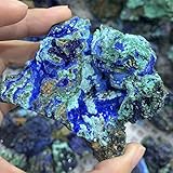 XUQULI Edelsteine für Dekoration 1 stück Natürlicher Azurit Rohe Kristall Blau Malachit Raue Meditation Steine Display Exemplar Steine Geschenke Heilung Dekor Mineralien Aura Chakra Crystal.