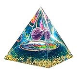 Chingcoo Kristall Pyramide Amethyst Grün Aventurin Harz Pyramide Meditation Spirituelle Geschenke Deko Esoterik Geschenke 6cm