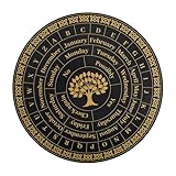 Fukaisu Wahrsagen Pendelbretter, 28cm Lebensbaum Pendelbrett Holz mit Buchstaben Wahrsagewerkzeuge Hexereibedarf für Anfänger und Profis
