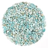 Orientrea 500 Gramm Amazonit Trommelsteine, Mini Amazonit Edelsteine Ladesteine Granulat/Mini Chips, Amazonit Heilsteinen, In Einer Geschenkbox verpackt