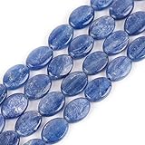 10x14mm Oval Blau Kyanite Edelstein Perlen Strang 15 Zoll, Schmuckherstellung Perlen