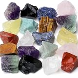 XIANNVXI 10 Chakra Stein Rohsteine Premium 100% Natürliche Kristalle Steine Edelsteine Set Heilsteine Raw Kristall Heilung (200G)