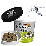 BugBell 8x100g Nassfutter zum Anrühren, ergibt 8x300g Nassfutter, Entspannung & Beruhigung, Spinat & Hanf & Heilkräuter, Insekt als Monoprotein, getreidefrei, hypoallergen, purinarm, für Hundeeis