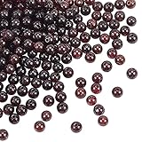 OLYCRAFT 196 Stück 4mm Natürliche Granatperlen Steinperlen Natürliche Edelsteinperlen Edelstein Runde Lose Perlen Gefärbter Kristall Energiestein Für Armband Halskette Schmuckherstellung