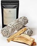 Palo Santo Salbei Weißer Salbei & Palo Santo Räucherset: 2X Weißer Salbei zum Räuchern, 4X Palo Santo Räucherholz - Perfekt für Reinigungsrituale und Aromatherapie