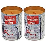 MapleFarm - 2x Duftkerzen im traditionellen kanadischen Blechdosenformat. Holzdocht. Maple syrup candle iconic can.