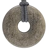 Lebensquelle Plus Goldobsidian Obsidian, gold Donut Ø 30 mm + Baumwollband | Edelstein Anhänger | Echte Heilsteinkette inkl. Band