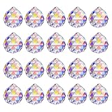 MerryNine 30mm 20pack Kristallkugel Prisma Sonnenscheinfänger Regenbogen Anhänger Maker, hängende Kristalle Prismen für Fenster, für Feng Shui, für Geschenk (AB Farbe)