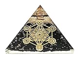 Orgon-Pyramide mit Schungit-Kristall (Chakra Metatron Cube)