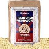 VIBRATIS Tibetischer Weihrauch – 50 g Räucherharz für Reinigung & Schutz – Natürliches Räucherwerk für Meditation, Gebet & Konzentration
