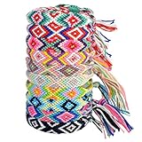Jerbro 10 Stück Gewebte Armbänder Knöchel Fußkettchen Handgemachte Freundschaft Multi Farbe Unisex Armband für Erwachsene und Kinder
