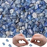 XIANNVXI 400pcs Blauer Aventurin Perlen zum Auffädeln Kristalle Perlen Natürlichen Kristall Steine Perlen für Armbänder Machen Crafting 2 Stränge Unregelmäßige Edelsteine Gebohrt DIY Schmuck 5-8mm